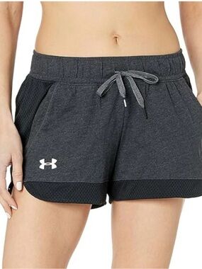 Under Armour Women's Charcoal Gray & Black Athletic Shorts